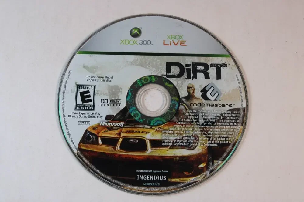 DiRT (Microsoft Xbox 360, 2007) Authentic, Game Disc Only, Tested/Works